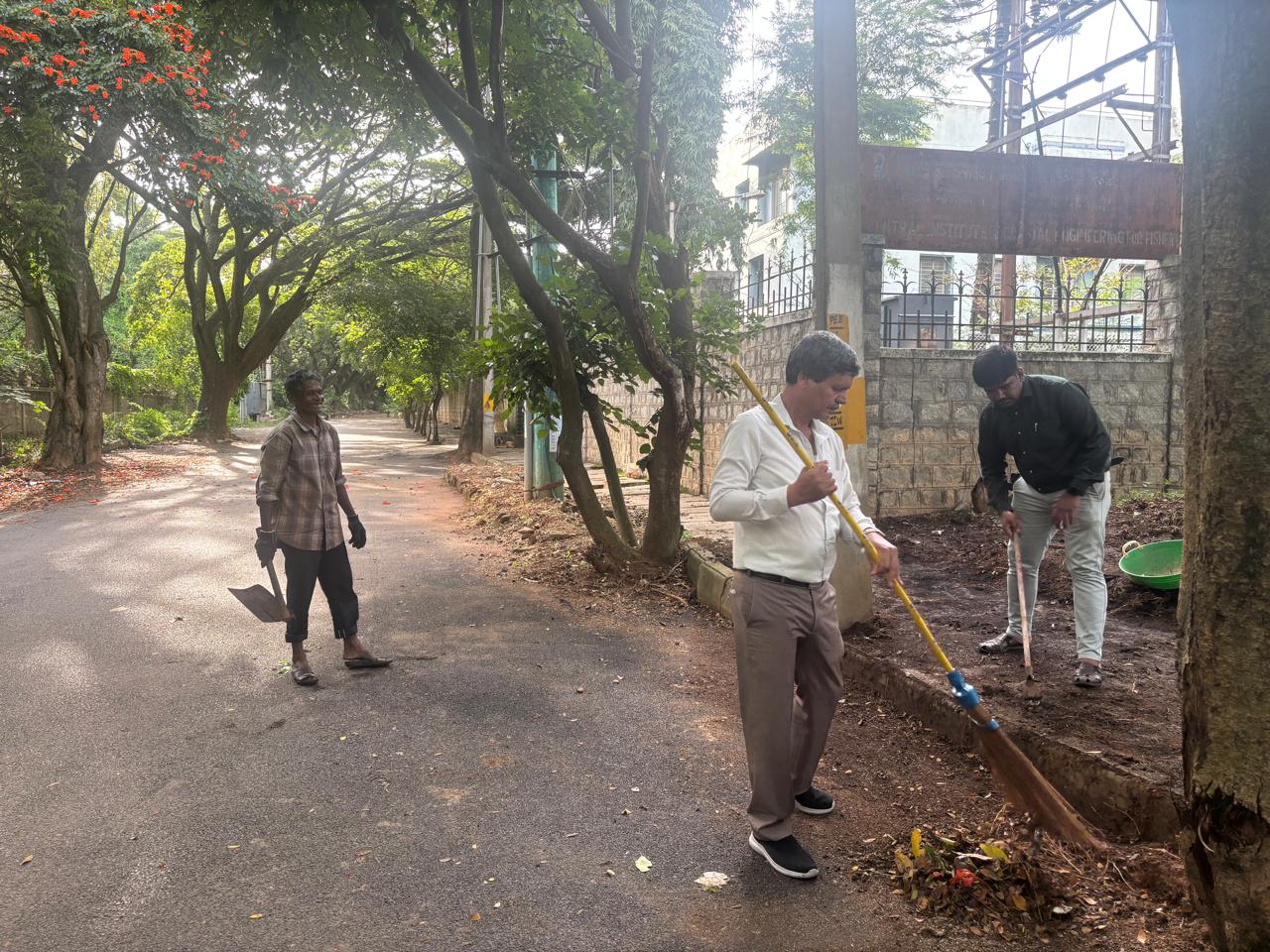 Outside compound wall